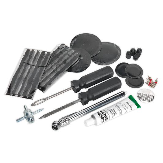 Sealey Temporary Puncture Repair & Service Kit With Tyre Pressure Gauge TST09