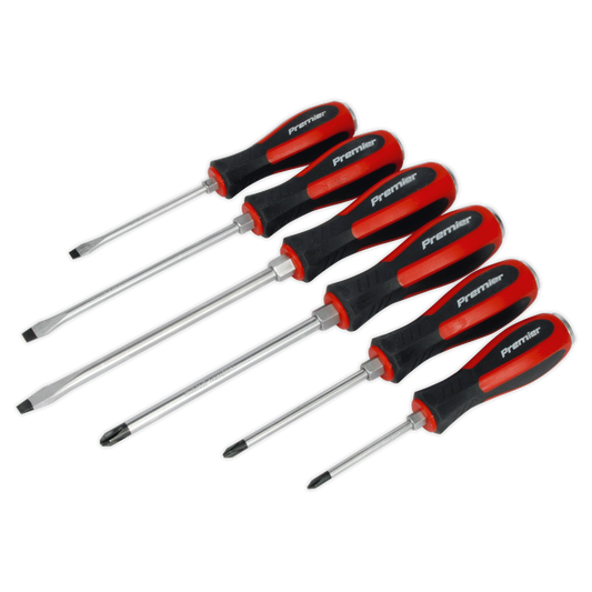 Sealey Screwdriver Set Hammer-Thru Chrome Vanadium Steel Shafts 6 Pieces AK4932