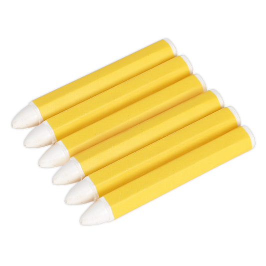 Sealey White Tyre Marking Crayon Paper Protective Wrapper - Pack of 6 TST13