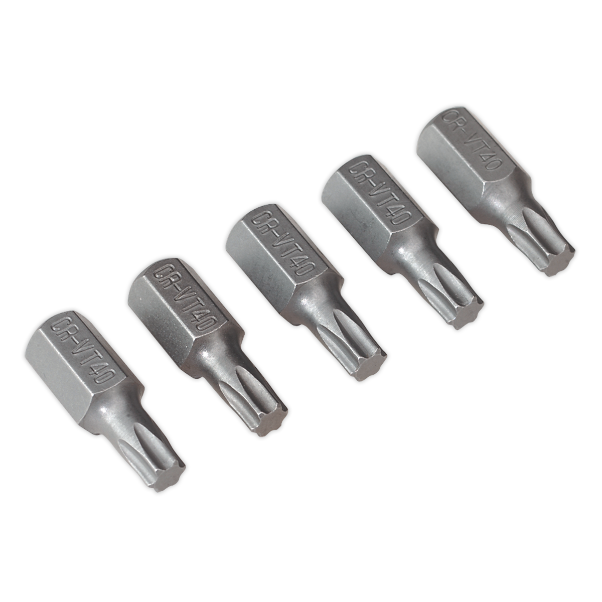 Sealey TRX-Star T40 Bit Short Chrome Vanadium Steel 30mm Pack Of 5 TX40S5