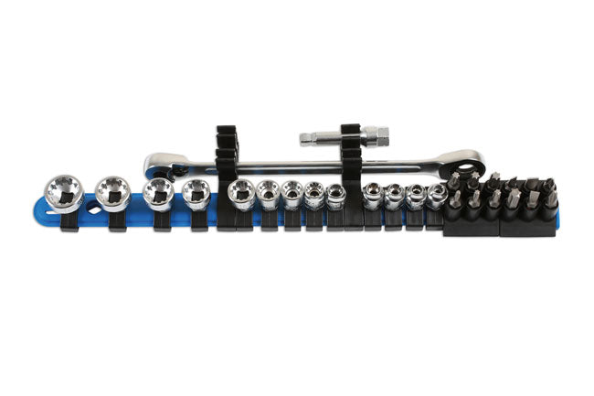 LASER 6887 Low Profile AllDrive Socket and Bit Set 1/4" Drive 27 Pieces