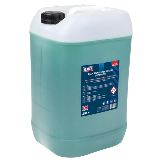 Sealey Carpet Upholstery Detergent Cleaner 25L Economisal Low Foaming VMR92250
