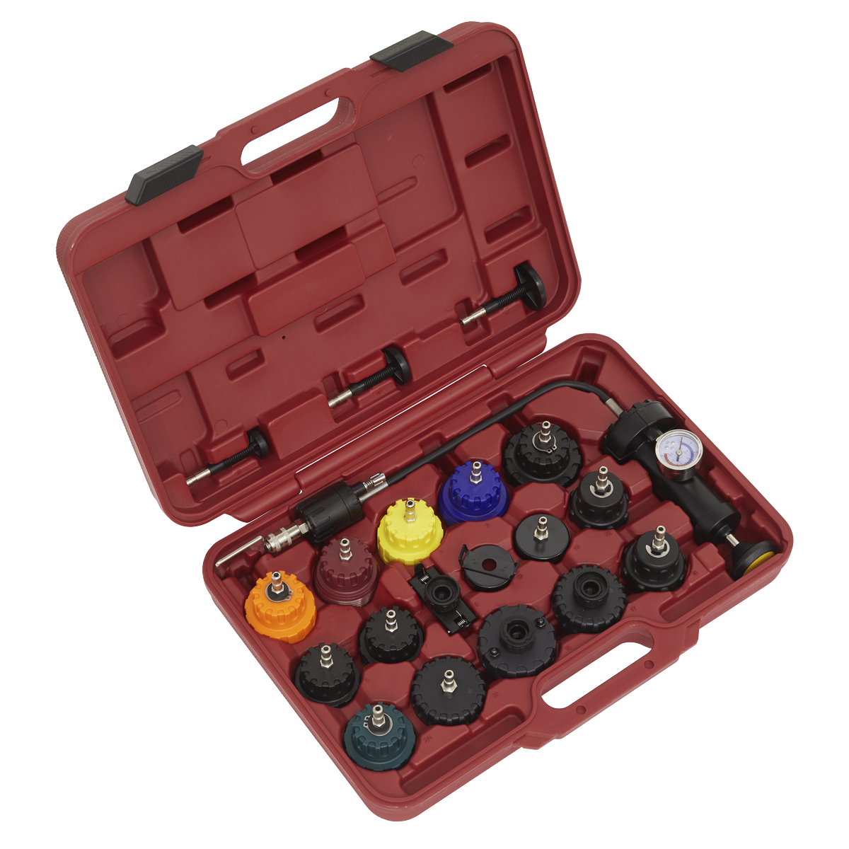 Sealey 20 Pieces Cooling System Pressure Tester Kit With Storage Case VS001