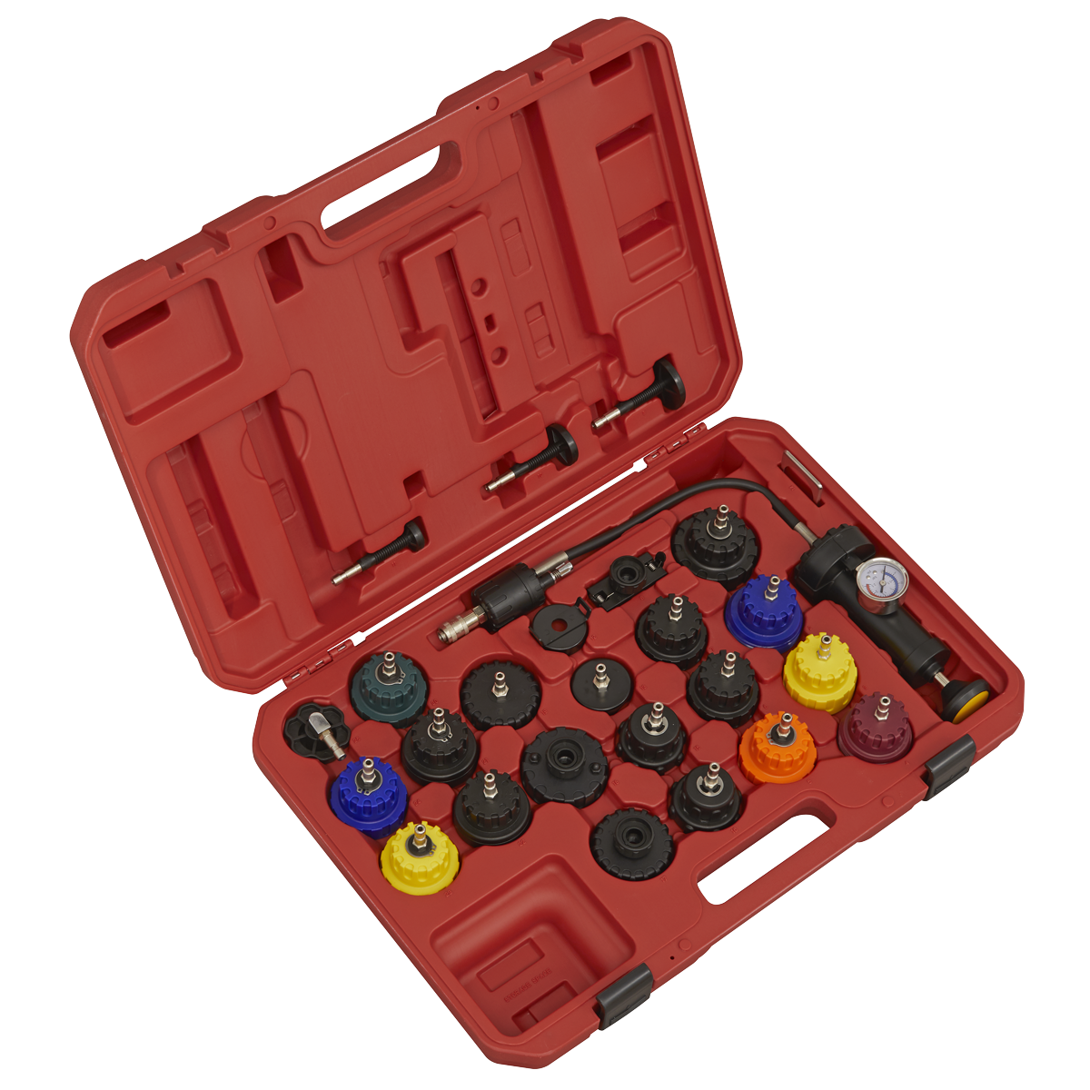 Sealey Cooling System Pressure Test Kit 25 Pieces With Storage Case VS0011