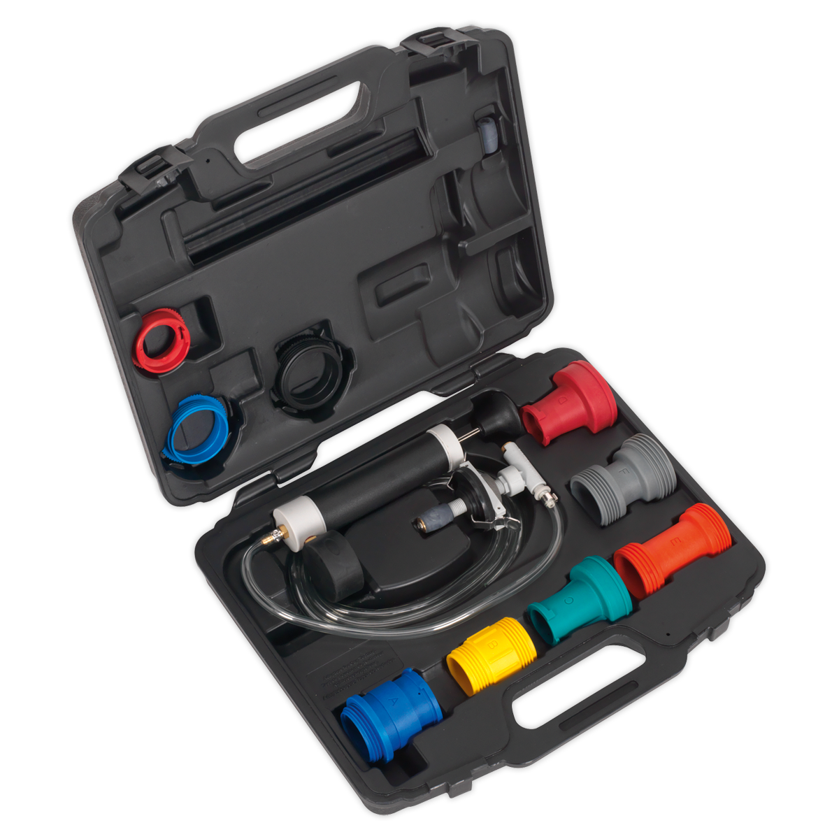 Sealey Cooling System & Cap Testing Kit Includes Double End Adaptors VS0031