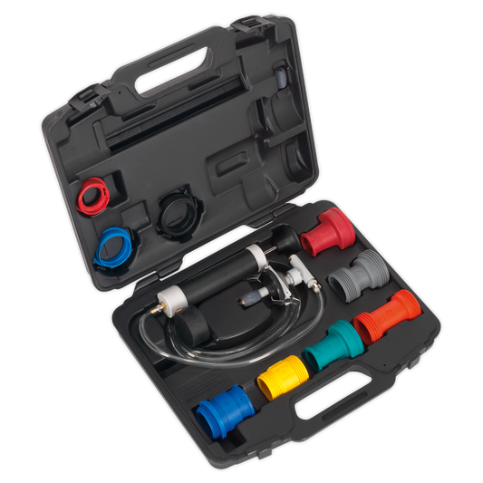 Sealey Cooling System & Cap Testing Kit Includes Double End Adaptors VS0031