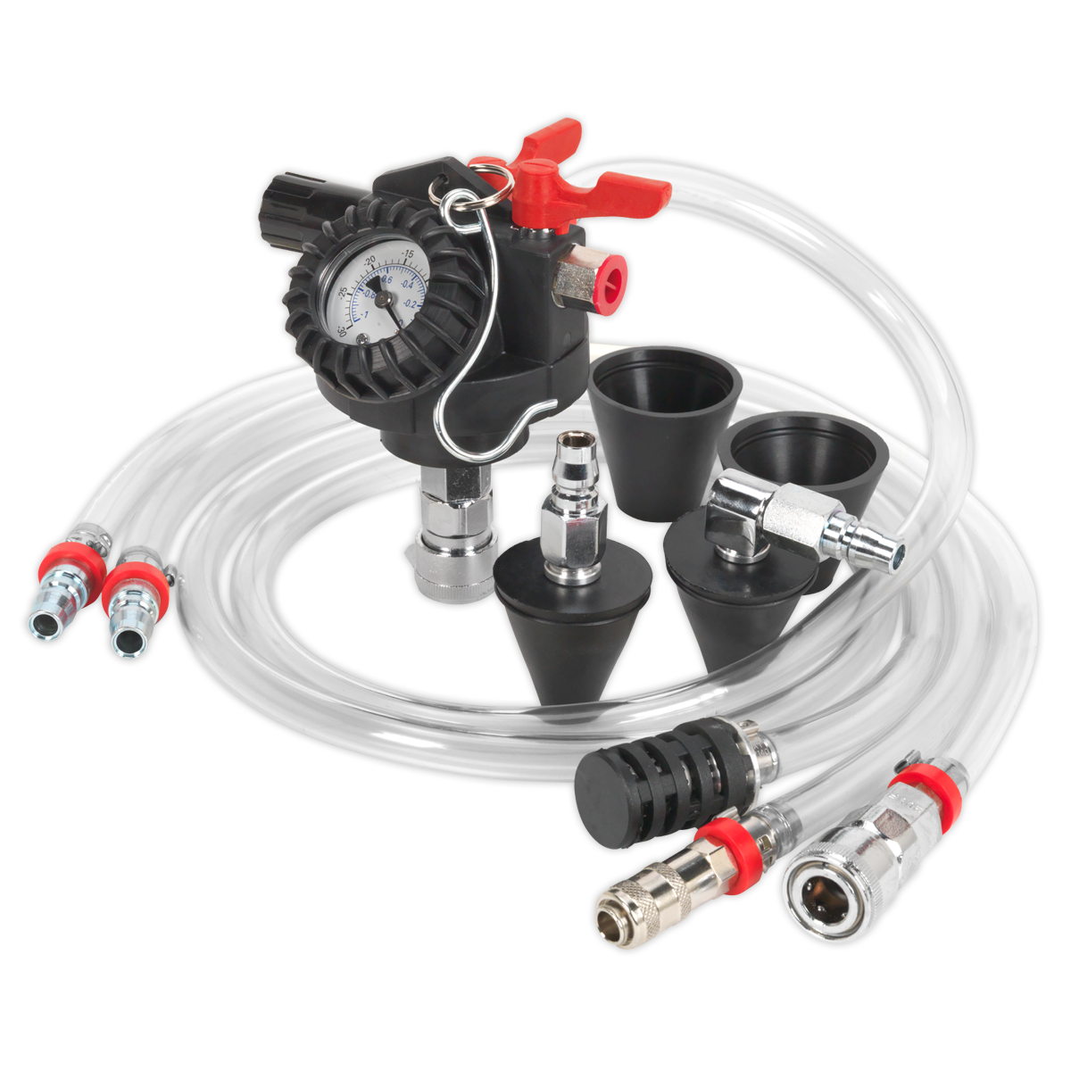 Sealey Cooling System Filler With 1.3m Fluid Hose 1/4" BSP 12CFM VS0041