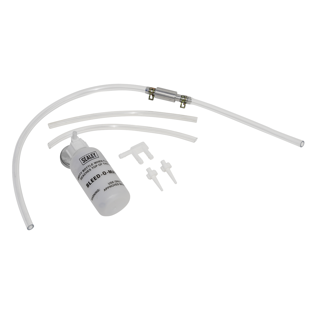Sealey Brake Bleeder Set With Container & Non-Return Valve 100ml VS02011