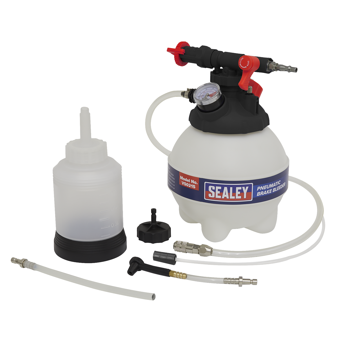 Sealey One-Person Professional Pneumatic Brake Bleeder 3L Reservoir VS0215
