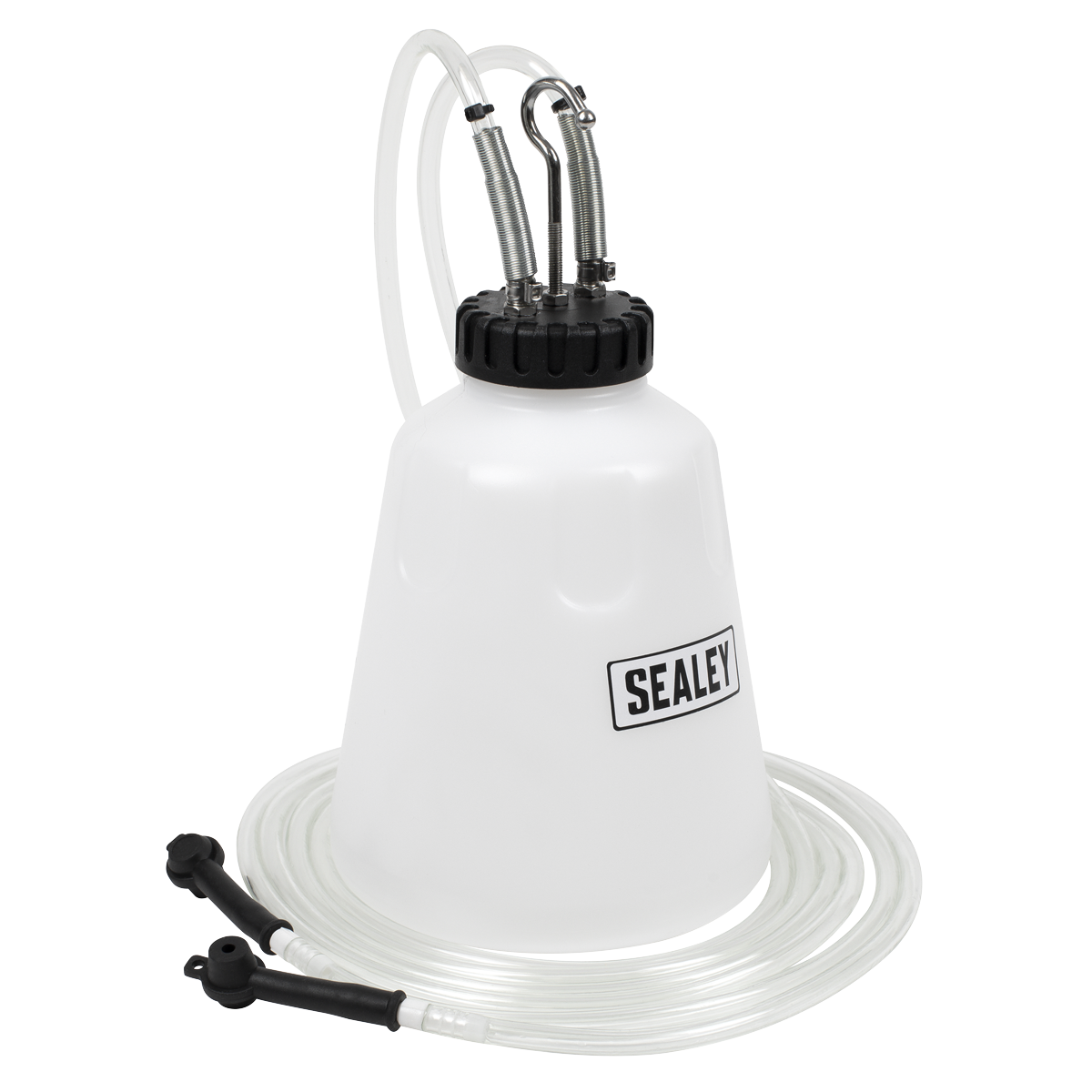 Sealey High Flow Twin Pipe Brake Bleed Bottle 2L With Hanging Hook VS0218