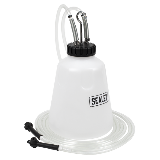 Sealey High Flow Twin Pipe Brake Bleed Bottle 2L With Hanging Hook VS0218