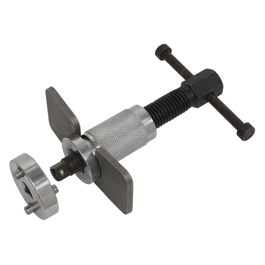 Sealey Brake Piston Wind-Back Tool With Double Adaptor Ø6mm Silver/Black VS024