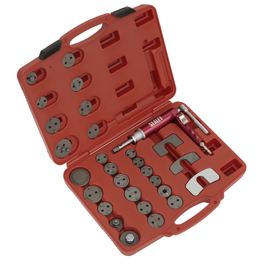 Sealey Air Operated Brake Piston Wind-Back Tool Kit 29 Pieces Lightweight VS0286
