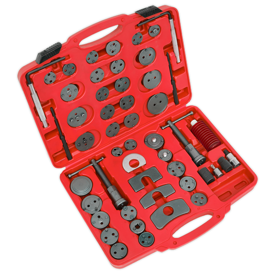 Sealey Brake Piston Wind-Back Tool Kit With Thrust Bolt Assembly 50pc VS0287