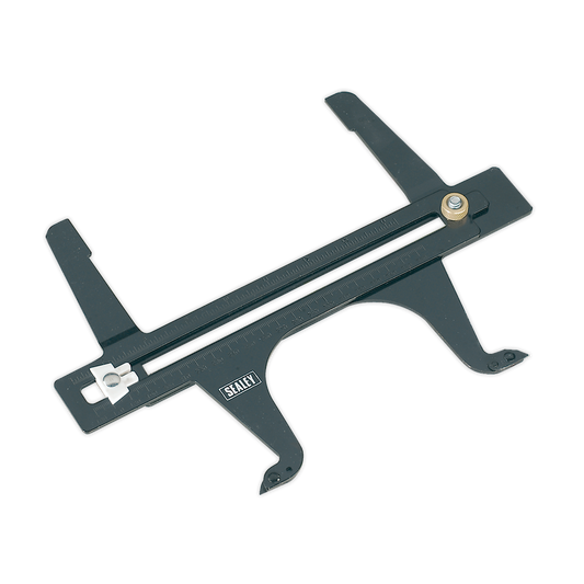 Sealey Brake Drum Wear Gauge Dual Imperial & Metric Measure Scale Black VS040