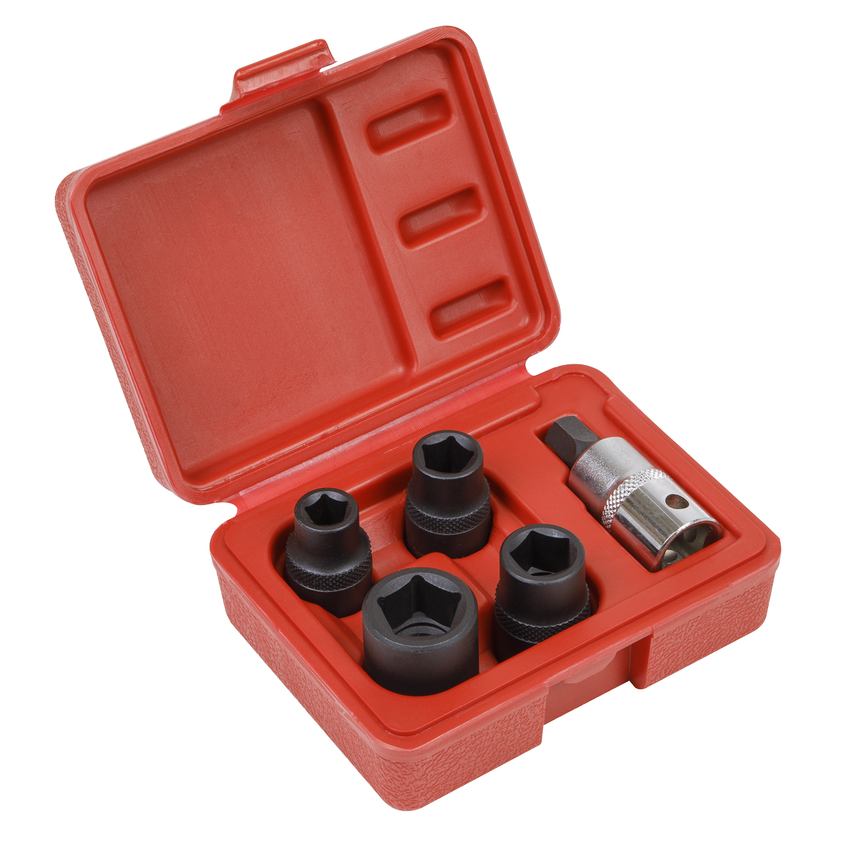 Sealey Brake Caliper Socket Set 5 Pieces 1/2" Square Drive Black/Silver VS0464