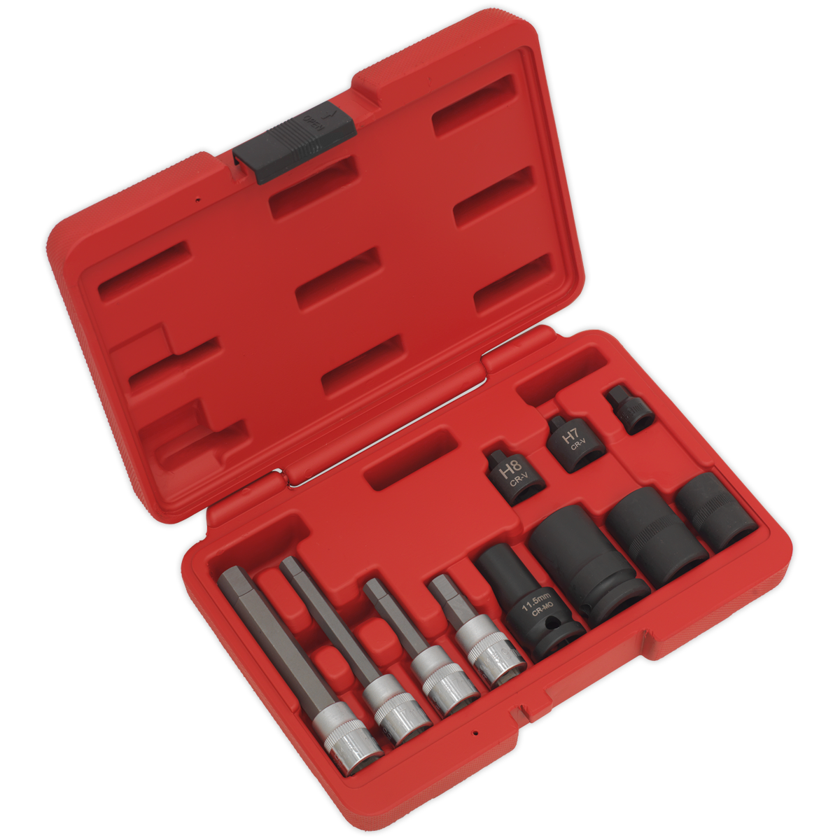 Sealey Brake Caliper Socket Set 11 Pieces - Chrome Vanadium Steel VS0465