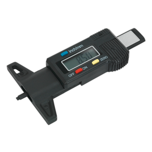 Sealey Digital Tyre Tread Depth Gauge 10mm Digits In LCD Display VS0564