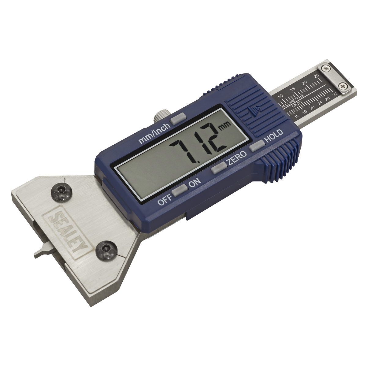 Sealey Digital Tyre Tread Depth Gauge Pin Tip 11mm Digits In LCD Display VS0565