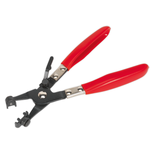 Sealey Hose Clip Pliers With Ratchet Locking Mechanism & Swivel Jaws VS166