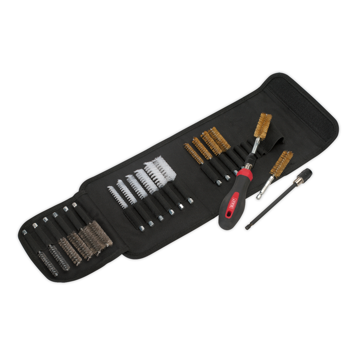 Sealey Cleaning and Decarbonising Brush Set 20 Pieces Sizes Ø9-19mm VS1800