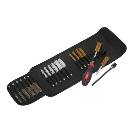 Sealey Cleaning and Decarbonising Brush Set 20 Pieces Sizes Ø9-19mm VS1800