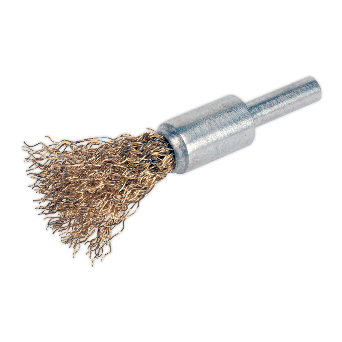 Sealey Flat Top Decarbonising Brush Brassed and Crimped Filaments 13mm VS1802