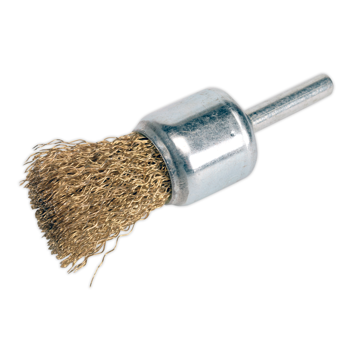 Sealey Flat Top Decarbonising Brush Brassed and Crimped Filaments 24mm VS1803