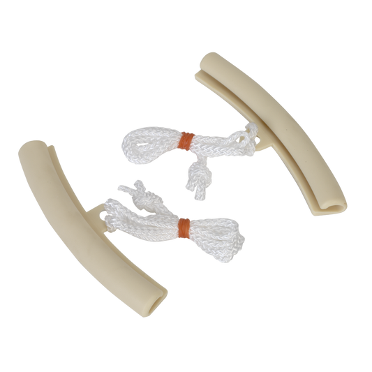 Sealey Rim Protector With Connecting Cord For Motorcycle 2 Pieces White VS1807