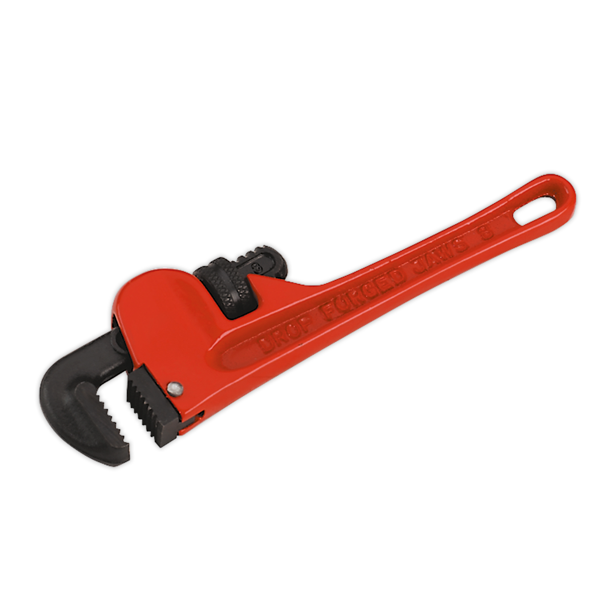 Sealey 200mm Cast Steel Pipe Wrench Carbon Steel Jaws - European Pattern AK5101