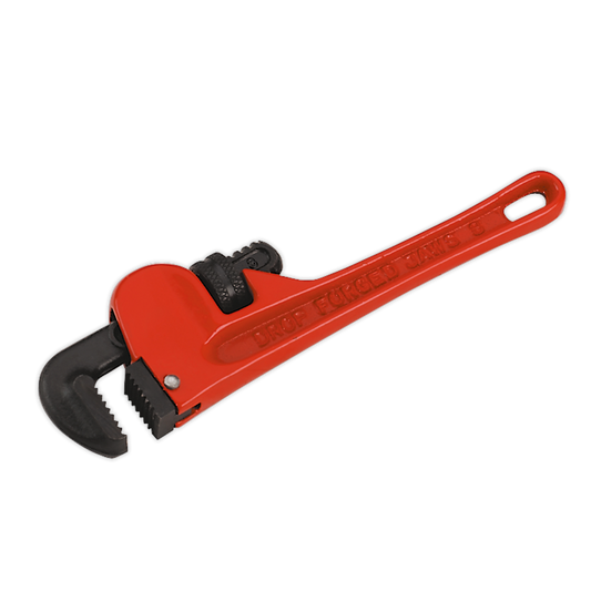 Sealey 200mm Cast Steel Pipe Wrench Carbon Steel Jaws - European Pattern AK5101