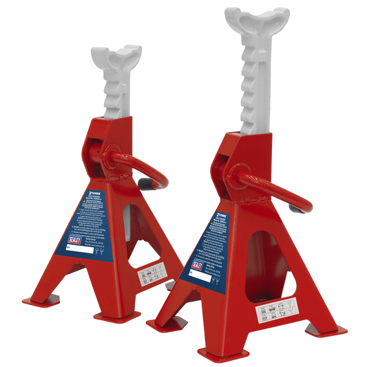 Sealey Load Axle Stands 2 Tonne Capacity/Stand 4 Tonne/Pair Ratchet Type VS2002