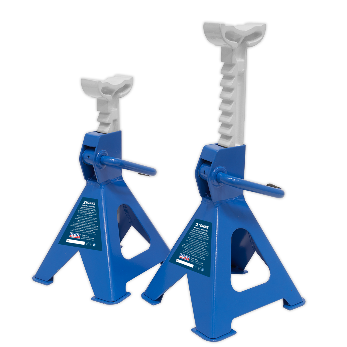 Sealey Load Axle Stands 2 Tonne Capacity per Stand Ratchet Type Blue VS2002BL
