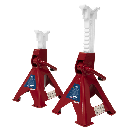 Sealey Load Axle Stands 3-Tonne Capacity/Stand 6-Tonne/Pair Ratchet Type VS2003