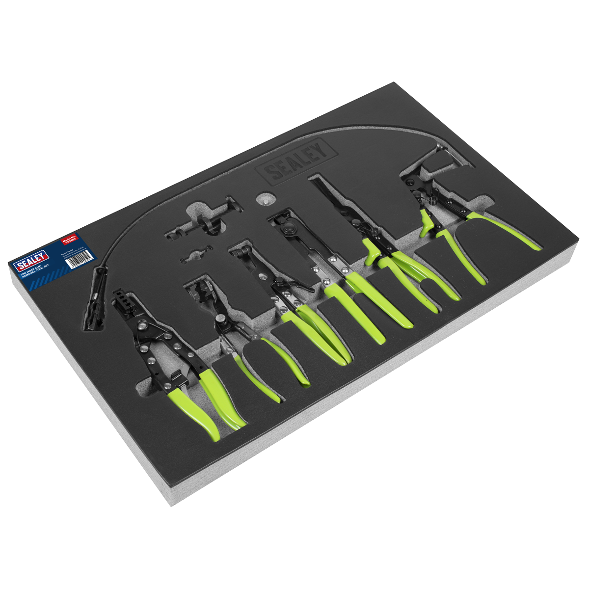 Sealey 7pc Hose Clip Removal Tool Set With Ratchet Locking Mechanism VS2662