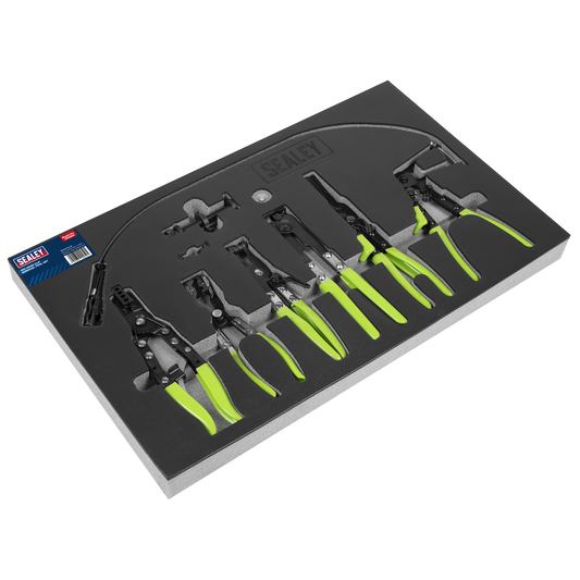 Sealey 7pc Hose Clip Removal Tool Set With Ratchet Locking Mechanism VS2662