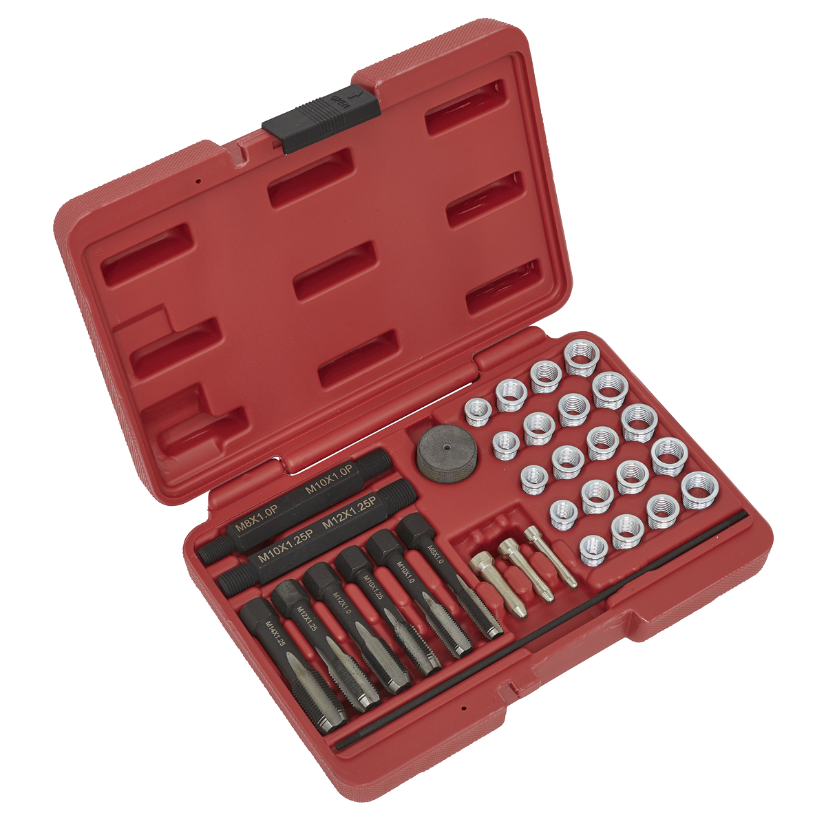 Sealey Glow Plug Thread Repair Set Supplied With Storage Case 33 Pieces VS311