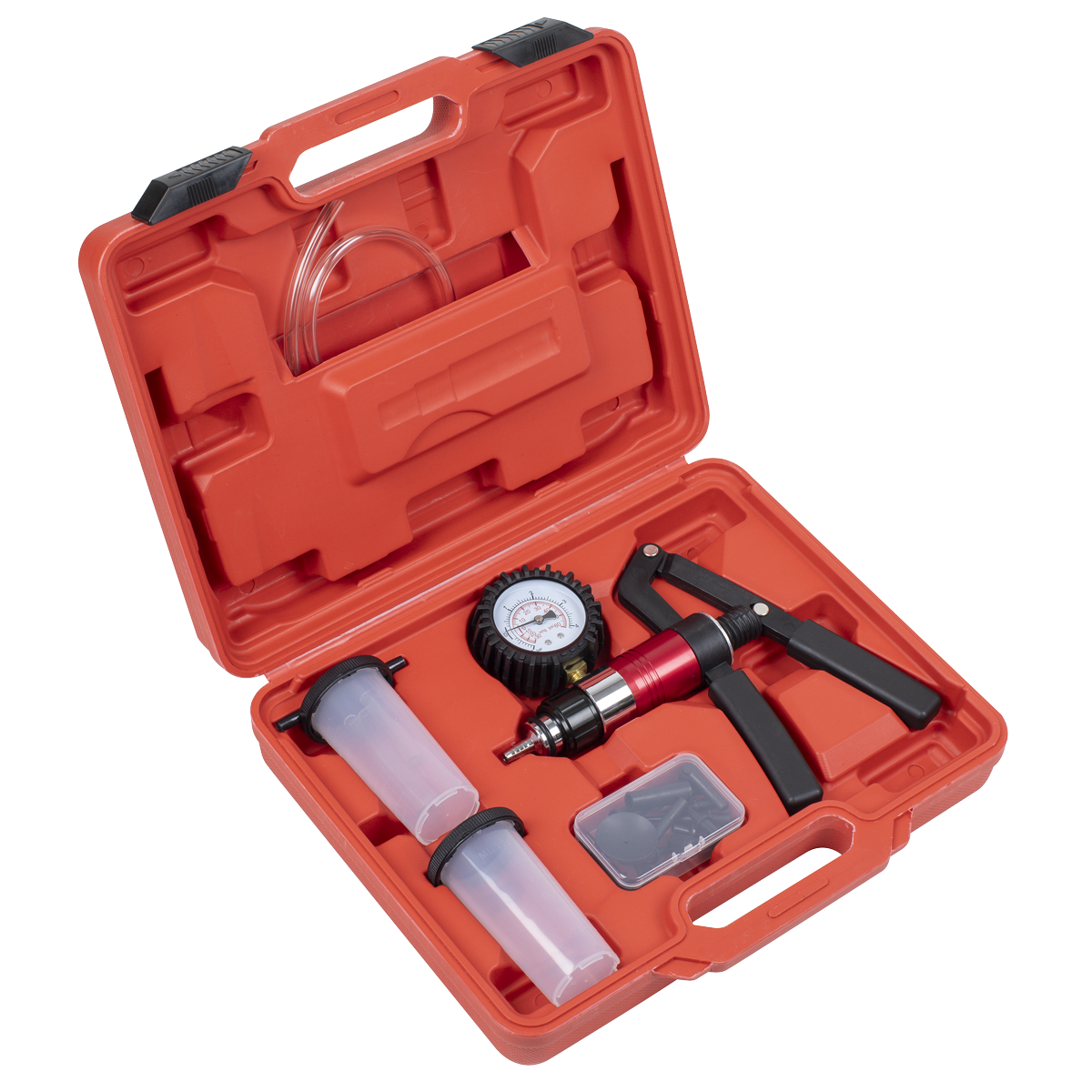 Sealey Vacuum & Pressure Test Bleed Kit With Rubber Easy-To-Read Gauge VS403