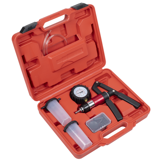 Sealey Vacuum & Pressure Test Bleed Kit With Rubber Easy-To-Read Gauge VS403