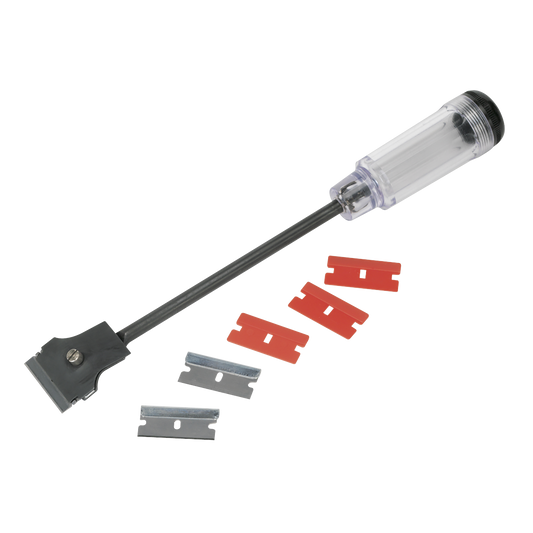 Sealey Long Handle Reach Scraper For Gaskets Labels Stickers Removal 80mm VS500