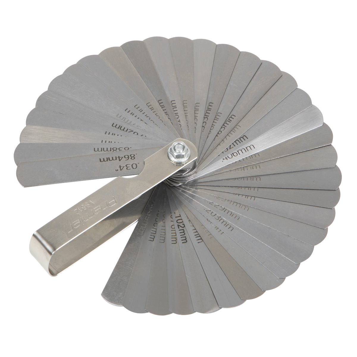 Sealey Feeler Gauge 35 Blade - Dual Marked Imperial & Metric Silver VS512