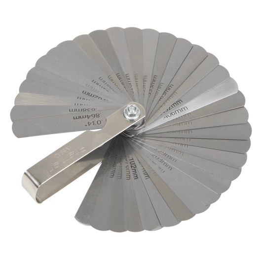Sealey Feeler Gauge 35 Blade - Dual Marked Imperial & Metric Silver VS512
