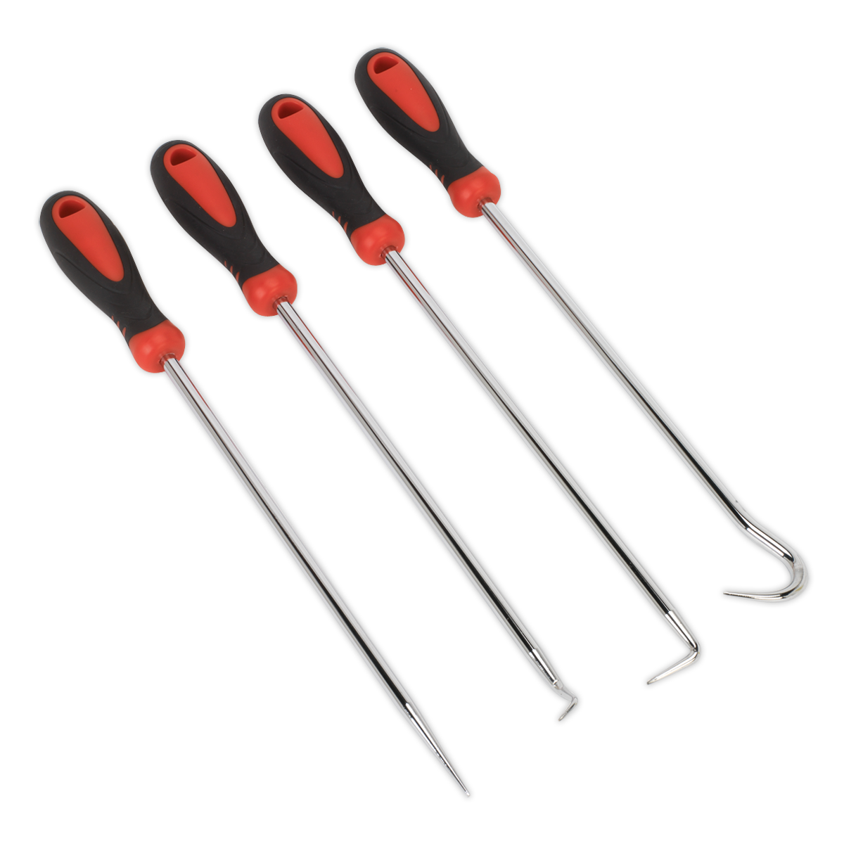 Sealey Pick & Hook Set 4 Pieces Extra-Long Chrome Vanadium Steel VS5210