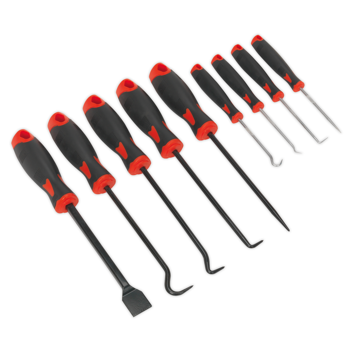 Sealey Scraper & Hook Set With Ergonomically Styled Handles 9 Pieces Kit AK5209