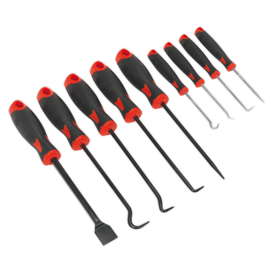 Sealey Scraper & Hook Set With Ergonomically Styled Handles 9 Pieces Kit AK5209