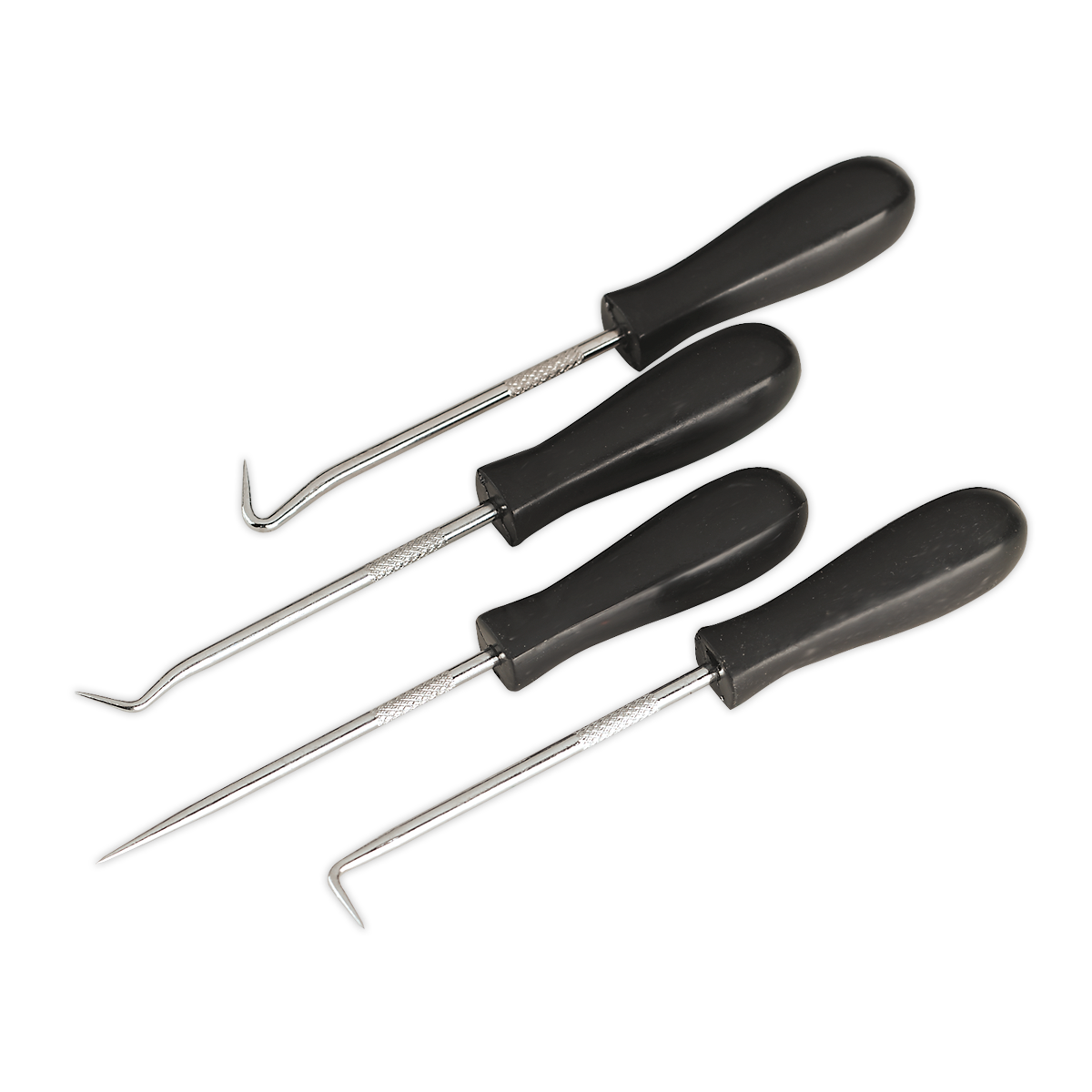 Sealey Mini Hook Set With Classic Styled Handles 4 Pieces - Black AK521