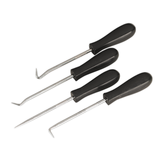 Sealey Mini Hook Set With Classic Styled Handles 4 Pieces - Black AK521