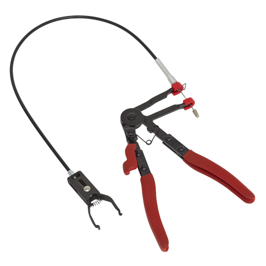 Sealey Button Clip Pliers Remote Action Flexible Cable & Compact Head VS551