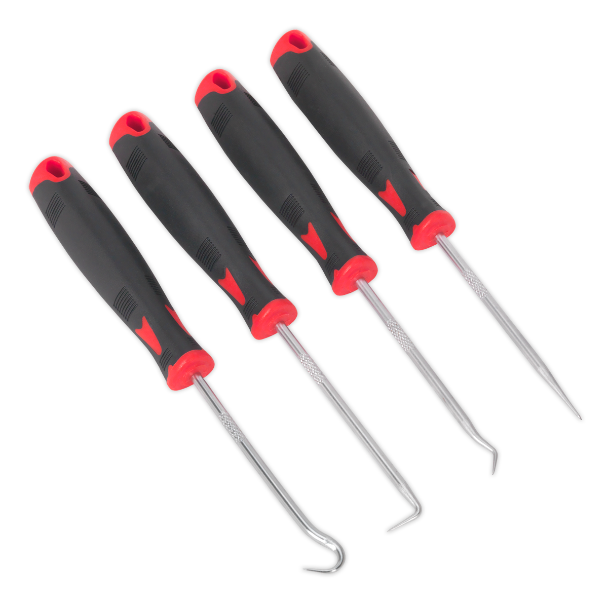 Sealey Miniature Hook & Pick Set Chrome Finish Shafts 4 Pieces Tool AK5214