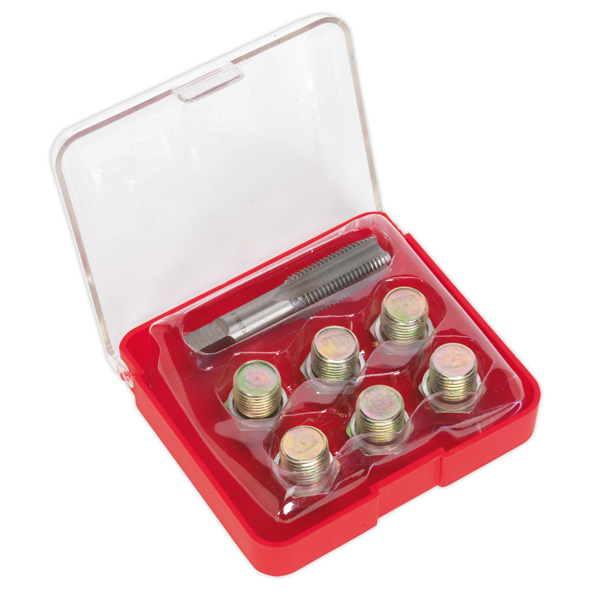 Sealey Oil Drain Plug Thread Repair Kit - M15 x 1.5mm Tap Size Silver VS615